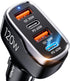 SUNDA 120W USB C Fast Car Charger, 4-Ports Cigarette Lighter Adapter, USB C Phone Charger Adapter