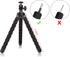 Phone Mini Tripod - Ruittos Premium Flexible Mobile Phone Stand for iPhone Samsung Go Pro, Small Digital Camera (Black)