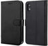 Bocasal iPhone Xr Wallet Case, PU Leather Magnetic Detachable Kickstand, Shockproof, Black