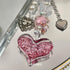 Aesthetic Y2K Pink Phone Charm, Cute Strawberry Star Heart Cell Phone Straps for Women Phone Bag Decor