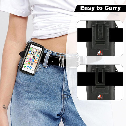 TXEsign 7th/6th/5th 5/5s/5c, MP3 MP4 (1 Pack) Travel Carrying Case Bag with Clear Window for iPod Touch Gen and iPhone