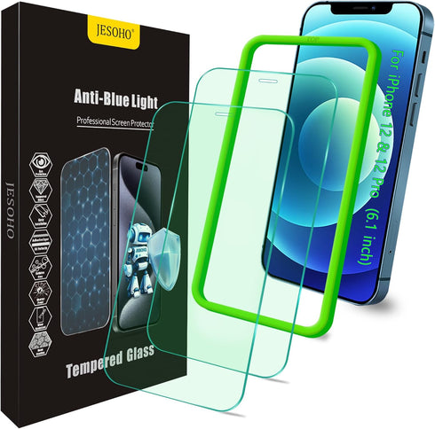 Blue Light Screen Protector for iPhone 12/12 Pro, (6.1") HD Anti Blue
