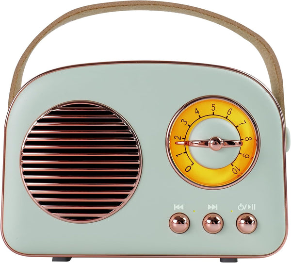 Retro Bluetooth Speaker, Vintage Gifts for Men and Women, Portable Mini Wireless Speaker, Cute Style for Office,