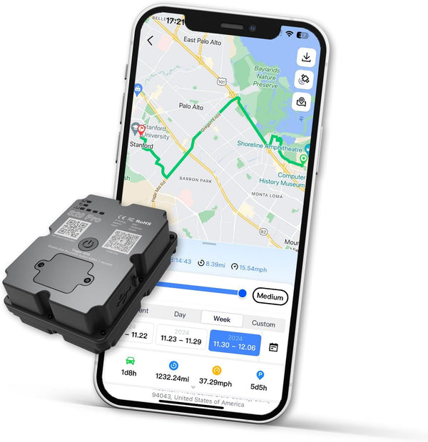wanwaytech GPS Tracker Vehicle - 4G LTE Real-Time GPS Tracking Device for Cars/Trucks,