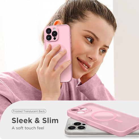 CAPRARO Magnetic iPhone 15 Pro Max Case, Compatible with MagSafe, Full Camera Protection, Shockproof Slim
