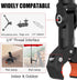 Double Clamp Mount Bracket Magic Arm with 1/4" Screw, Double Camera Clamp for Umbrella, Light Stand, Bike, Photography