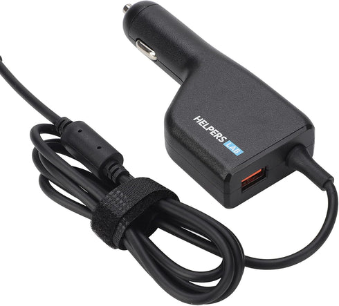 Laptop Car Charger with USB QC3.0 for HP Pavilion, Compaq, Presario, Envy, Elitebook, ProBook 19V 4.74A 90W