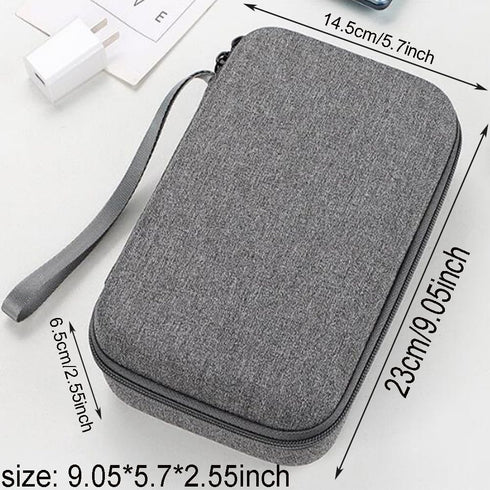 Hard Electronic Organizer Travel Cable Accessories Bag, Waterproof Electronic Organizer Case, Shockproof Electronic Accessories Organizer Bag for Power Bank,Adapter,Chargers,Mouse,Cable,Flash Drive