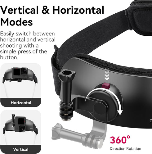 ULANZI Phone Chest Mount + Head Strap Mount for POV, Hands-Free Phone Holder Support for Vertical Shots, Chest and Head