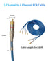 2 4 16.4ft 2 4 Channel to Channel RCA Audio Interconnect Cable Male to Male Y Splitter RCA Car Audio Cable Shielded Aux