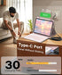 JKSML (A16) 11th/10th 7 10.9" (2022)/ 11" (2025) for iPad Gen case with Keyboard, Round Key, Color Backlit, Detachable