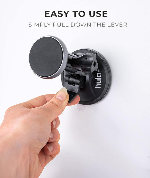hula+ Magnet Phone Holder - Reusable Stand for Shower Mirror Kitchen Window & Bathroom, Compatible with All Phones