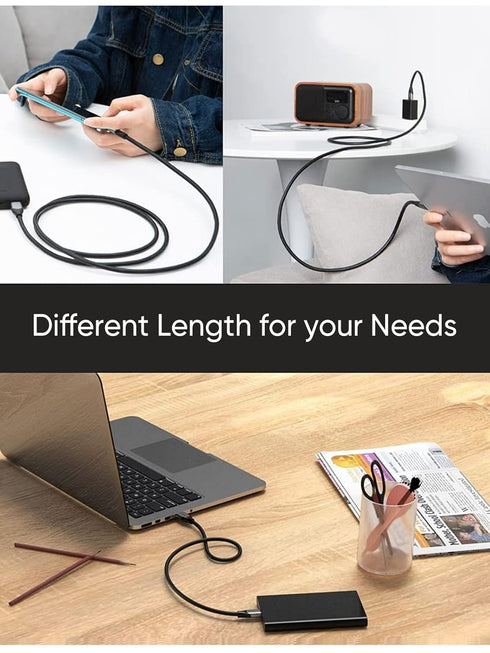 CableCreation [2-Pack Short USB to USB C Cable 1.6FT, USB C Data Transfer Cable 3.2 Gen2 10Gbps USB A to C Data Cable,