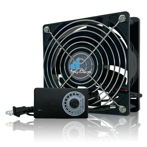 Computer Fan with AC Plug, 120mm Variable Speed Axial Muffin PC Fan