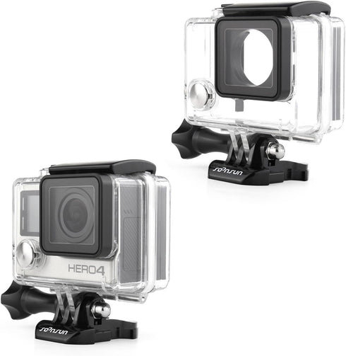 SOONSUN Standard Waterproof Case Dive Housing for GoPro Hero 4 Black, Hero 4 Silver, Hero 3+, Hero 3 Cameras with