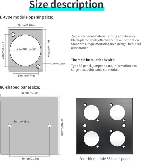 QIANRENON USB 3.0 Dual USB Panel Mount Solderless Connector, Female to Female Coupler for Audio and Video