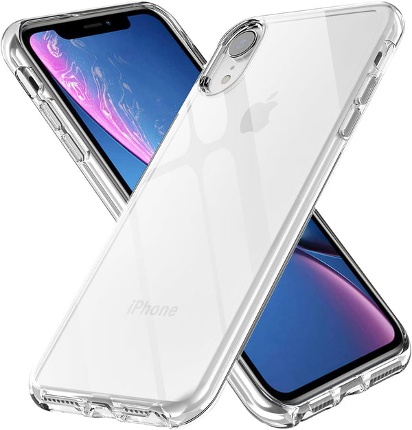 TENOC Phone Case for iPhone XR, Clear Shockproof Protective Bumper Slim Cover for 6.1 Inch