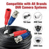 SHD 33Feet BNC Video Power Cable for Surveillance CCTV Security System with Connectors