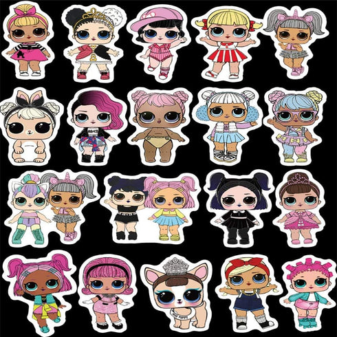 50pcs Surprise! Vinyl Waterproof Stickers - Decals for Car, Laptop, Luggage, Skateboard, and Bicycle