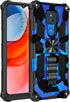 Military Grade Moto G Play Case 2021 - Drop Tested, Built-in Kickstand, Camouflage Deep Blue, Magnetic Car Mount
