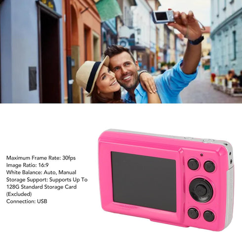 GOWENIC 16X 16MP 1080P 2.4 Inch Digital CCD Camera Zoom, Auto Focus, Screen with Screw Hole, Portable Travel Camera