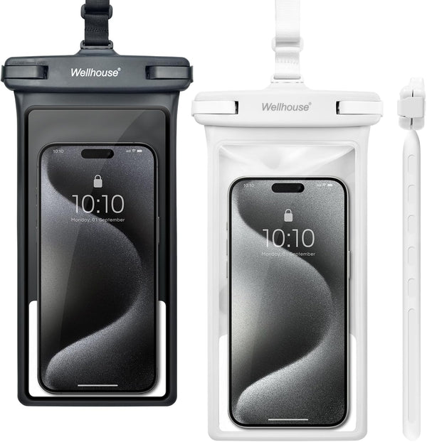 wellhouse Waterproof Phone Pouch, Waterproof Case for iPhone 15/14/13/12 Pro Max XS, IPX8 3D Cellphone Dry Bag,