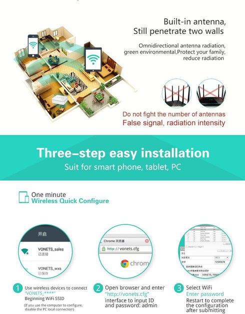 Mini WiFi Router VAR11N-300, Portable WiFi Bridge Hotspot, 300Mbps Travel WiFi Repeater