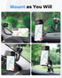 1Zero 14-Inch Solid Car Truck Phone Mount Holder with Gooseneck Long Arm, Windshield Window Mobile Holders