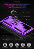 Androgate Galaxy S22 Ultra Case with HD Screen Protectors, Military-Grade Ring Holder Kickstand, 15ft Drop Tested