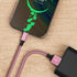 etguuds Pink USB C Cable 3.3ft Fast Charging, 2-Pack Braided USB to USB C Cable for Samsung Galaxy S23 S22 S21 S20