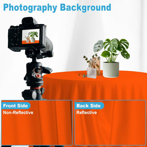 LYLYCTY 5X7 Orange Backdrop for Photoshoot, Professional Photo Backdrop Background Curtain for Product