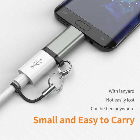 USB-C to Micro USB Adapter, 3-Pack USB Type C Female to Micro USB Male Converter for Samsung Galaxy S7 S6, Kindle, PS4