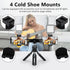 Heliora 4 Multifunctional Smartphone Video Kit, with Universal Phone Desktop Tripod with Dual Phone Holders and Cold
