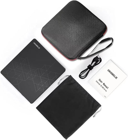 External CD DVD Drive, USB 3.0 CD Burner with 2 USB Ports and 2 TF/SD Card Slots, Optical Disk Drive for Laptop Mac, PC