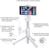 Selfie Stick Tripod with Wireless Remote - Extendable Adjustable Stand for Apple iPhone, Samsung Galaxy