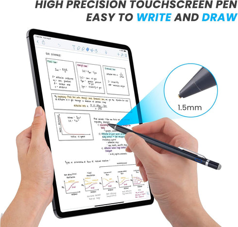 Stylus for Dell 2 in 1 Laptop Pen - EDIVIA Digital Pencil with 1.5mm Ultra Fine Tip for Dell 2 in 1 Laptop Stylus, Black