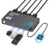 Hearvo USB 3.0 HDMI KVM Switch 1 Monitors 2 Computers, 4K@60Hz KVM