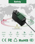 JOVNO 12V 1A Power Supply 5pcs, 100-240V AC to DC Adapter for LED Light Strips, CCTV, Routers, Speakers