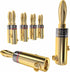 KabelDirekt Banana Plugs 5 Pairs for Speaker Wire AWG 10-16 with Gold Plated Fixing Screws