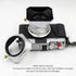40.5mm Lens Hood for Mirrorless Camera Silver Retro Square Lens Shade Compatible with DSLR and Mirrorless Lenses