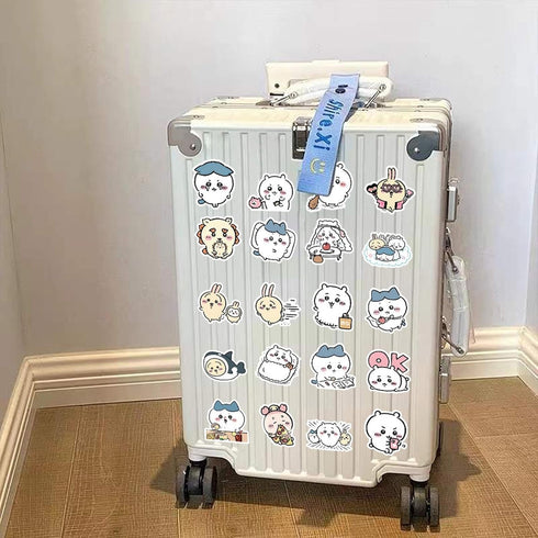 60pcs Kawaii Chiikawa Stickers for Kids Travel Case, Cute Japanese Cartoon Vinyl Stickers for Teens