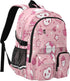 Bolaz Football Ice Cream Cherry Star Heart Pattern Travel Backpack 14 Inch Laptop