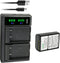 Kastar 1-Pack Battery and USB Charger - Compatible with Olympus OM System BLX-1 Lithium-Ion Battery, OM-1 Camera