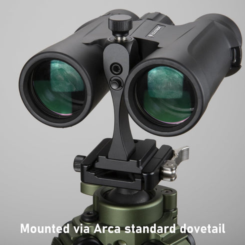 Binocular Tripod Adapter, 1/4 inch Threaded Mounting Stud, Built-in Arca Dovetail, Compatible ARCA/RRS Dovetail