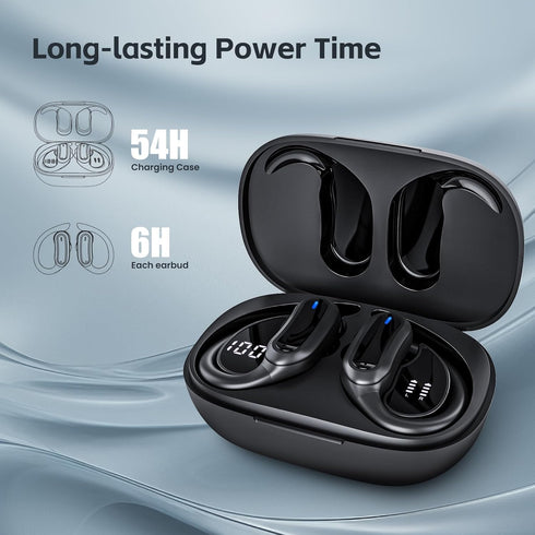 IPX7 TRAUSI Bluetooth Headphones, True Wireless Earbuds with Water Resistant, Noise Cancelling Mic, Type-C Fast
