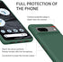 Amzpas Silicone Phone Case for Google Pixel 7, Soft Anti-Scratch Shockproof Protective Cover for Men Women - Dark Green