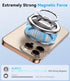 ALAFLY 17/16/15/14/13 Magnetic Ring Holder for MagSafe Dual-Sided, Removable Phone Finger Grip Holder Adjustable