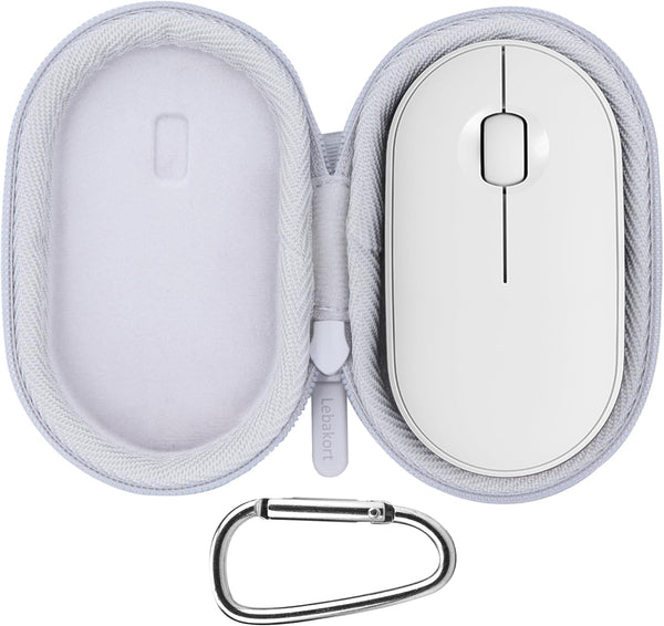 Mouse Case for Logitech Pebble 2, M350s, M350, M355, i345, POP Slim Bluetooth Wireless Mouse, Off White.