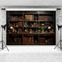 Action Bloom 7x5ft Vintage Bookshelf Backdrop Retro Study Room Photography Background for Zoom Meeting