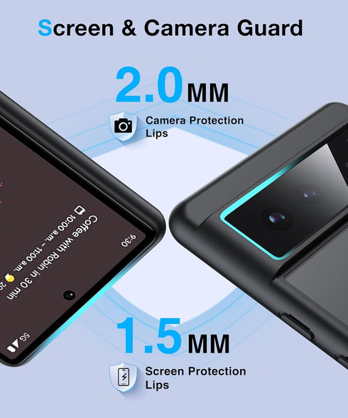 NO.1 Magnetic Slim Case for Google Pixel 6 - Military Grade, Translucent Matte, Anti-Fingerprint, Soft Silicone Bumper,